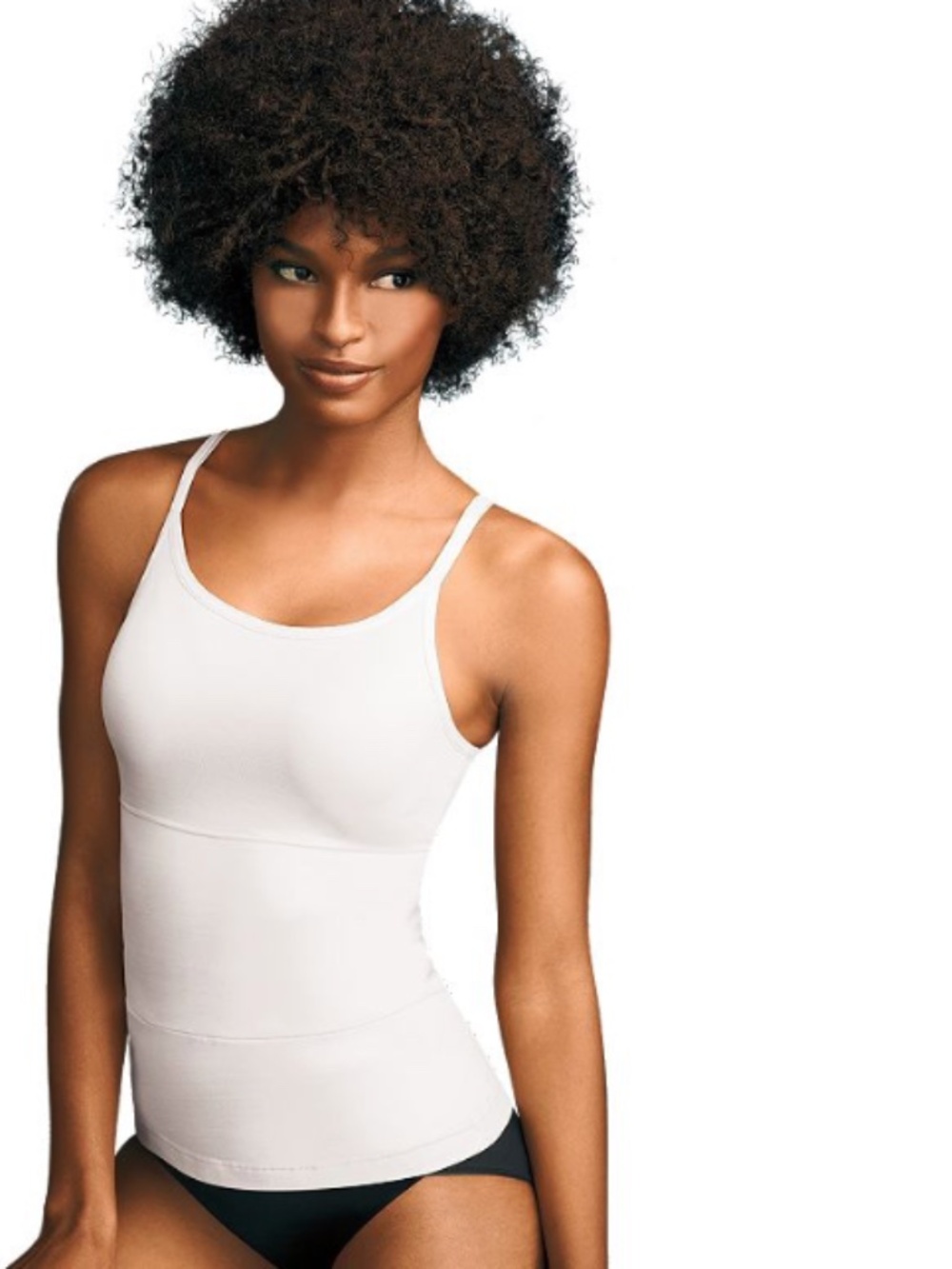 Maidenform Tummy Control Shapewear Cami Tank Top, Long Length White L